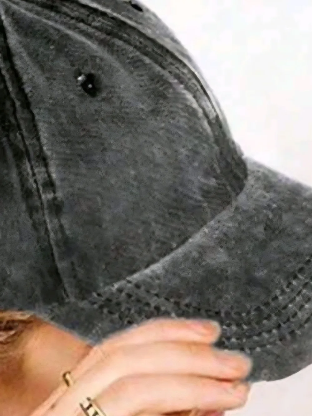 SHEIN Dark Gray Washed Baseball Cap